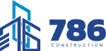 786 construction company logo